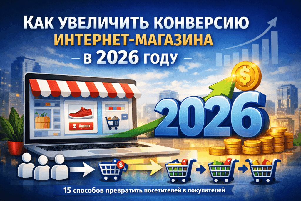 Как увеличить конверсию интернет-магазина в 2026 году: 15 способов превратить посетителей в покупателей