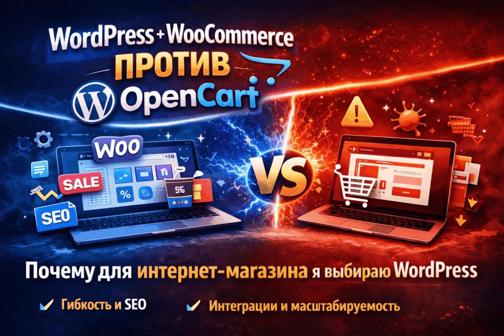 WordPress + WooCommerce против OpenCart: почему для интернет-магазина я выбираю WordPress